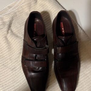 Prada Men's Dark Brown Leather Loafers